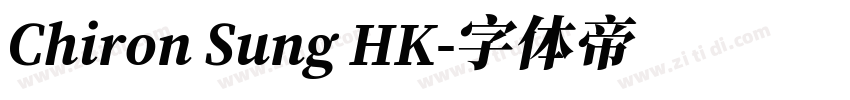 Chiron Sung HK字体转换